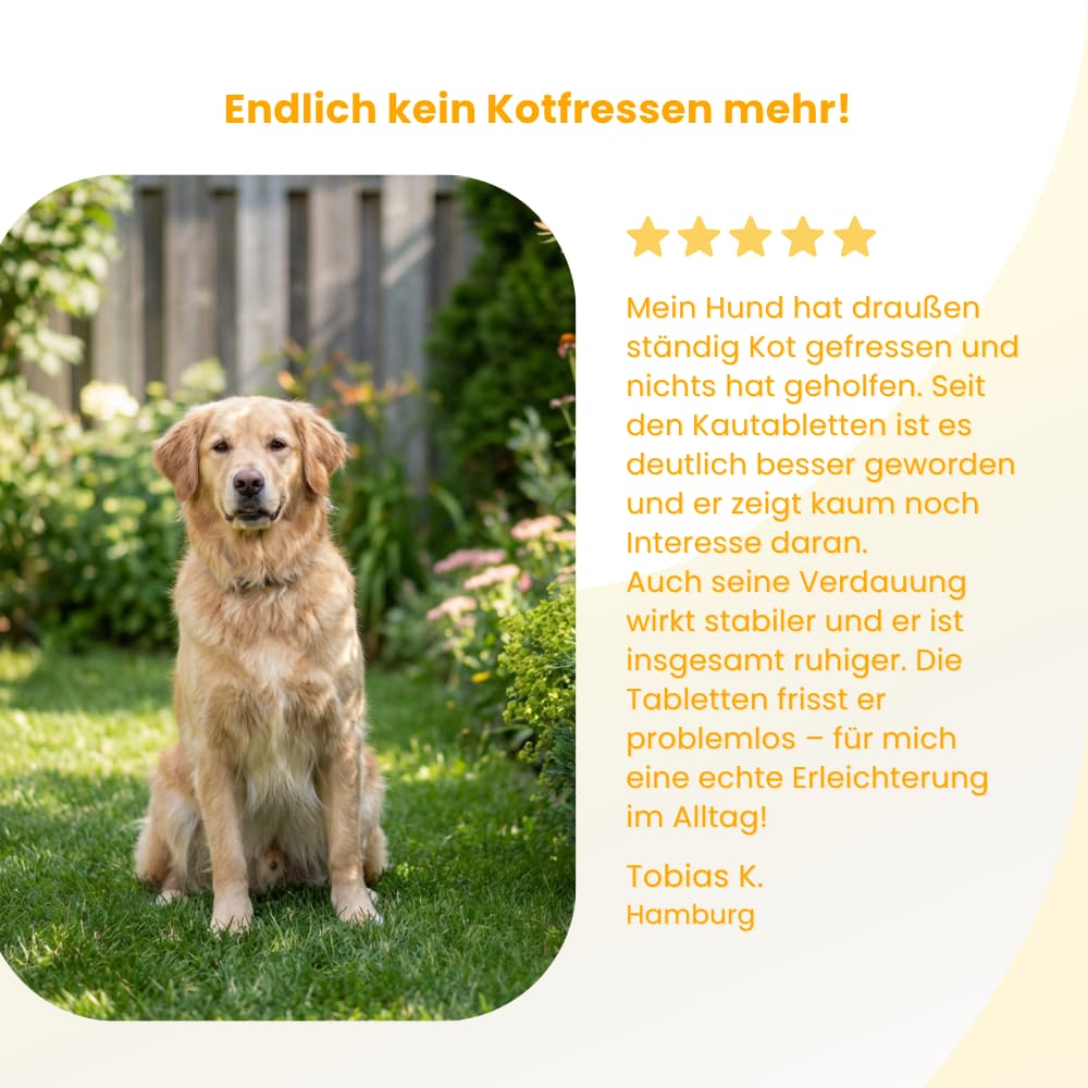 Digestive Complex for Dogs – Chewable Tablets to Stop Coprophagia