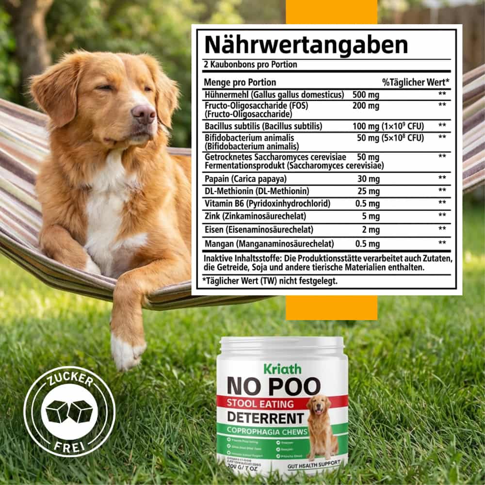 Digestive Complex for Dogs – Chewable Tablets to Stop Coprophagia