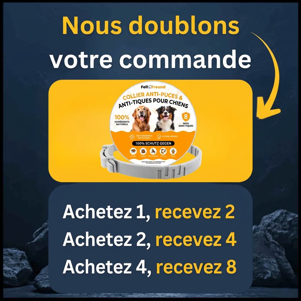 Flea and tick protection collar for dogs [Double-Up Offer]