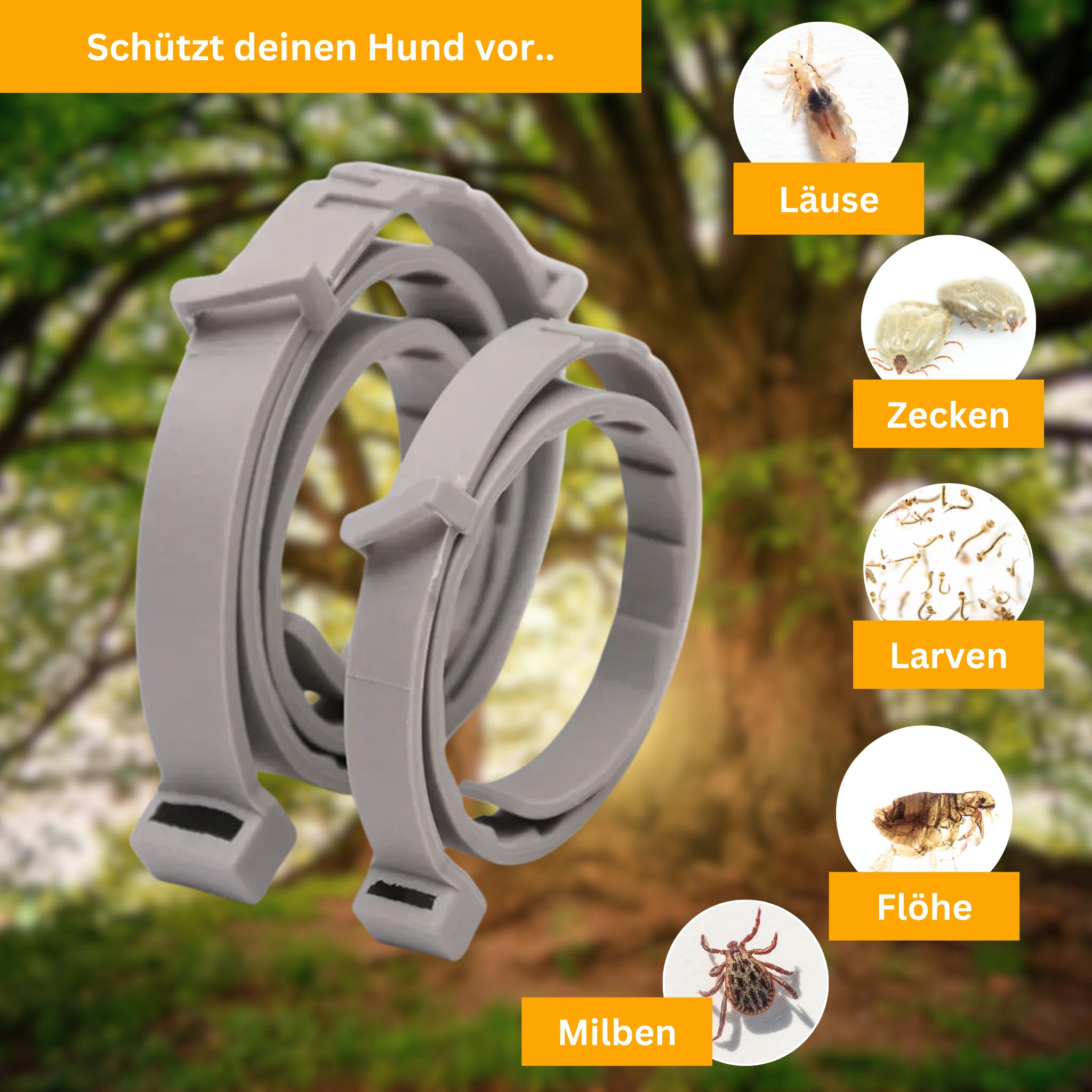 Flea and tick protection collar for dogs [Double-Up Offer]